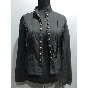 SOLD! Military black denim jacket Sz small
